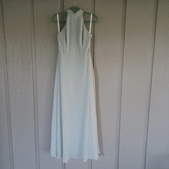 spaghetti strap ruched waist mesh bridesmaid dress Sweetheart Chiffon Ruffled Front Slit Bridesmaid Dress